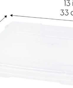 Alternative view of IRIS USA Board Game Storage Containers. 10-Pack |Made in USA| Organizers with Built-In Handle & Snap-Tight Lid for Puzzles. Scrapbook. and Fits 8.5 x 11 or A4 Papers. Slim - Clear