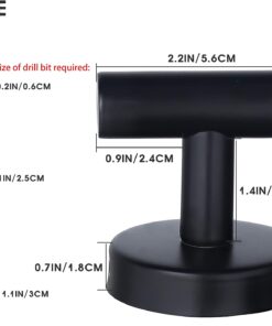 Alternative view of Towel Hooks Bathroom Coat Robe Wall Hook Heavy Duty Door Hanger Towel Robe Clothes Cabinet Closet Sponges Rack for Bathroom Bedroom Kitchen Hotel Pool 4 Packs Black(Drilling Installation)